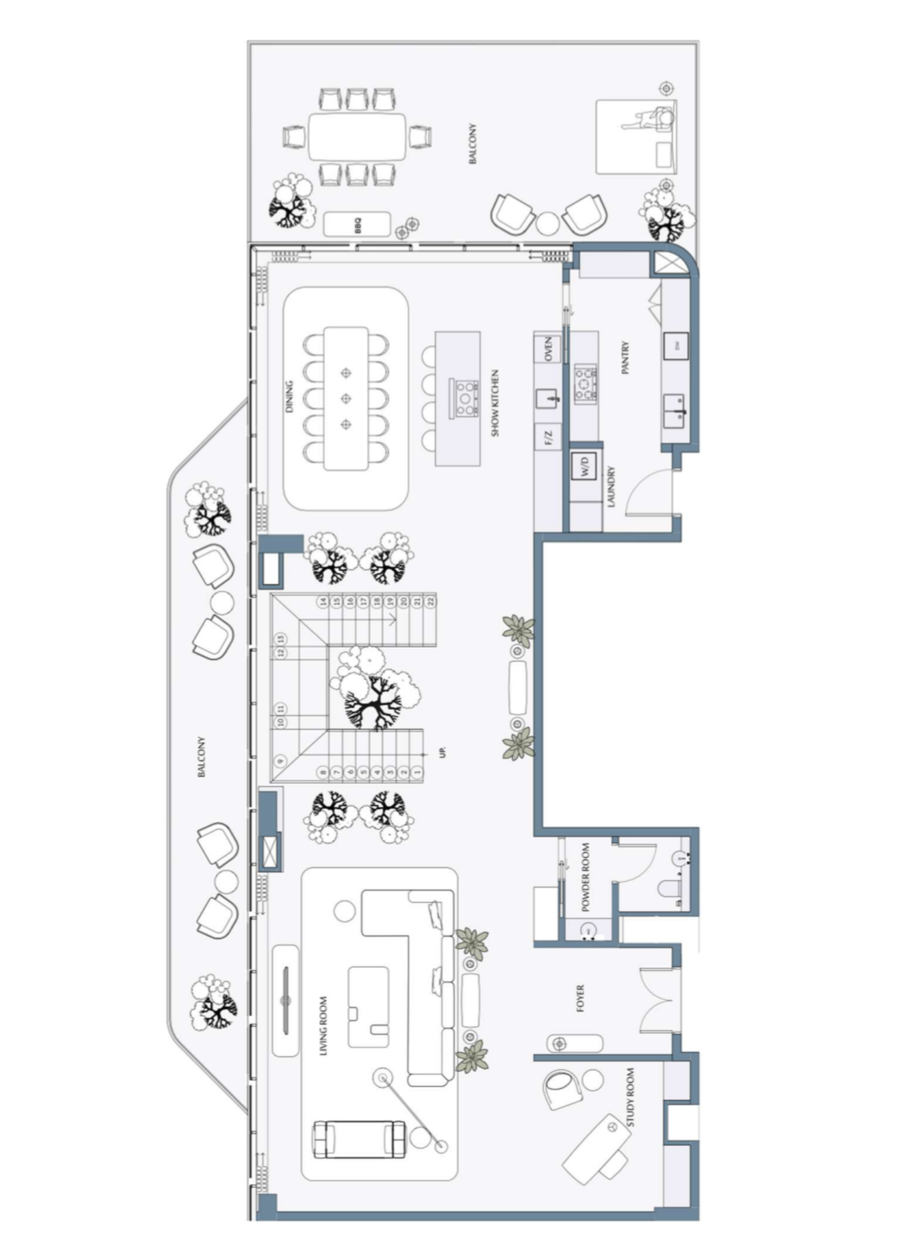 Floor plan — 3 BR