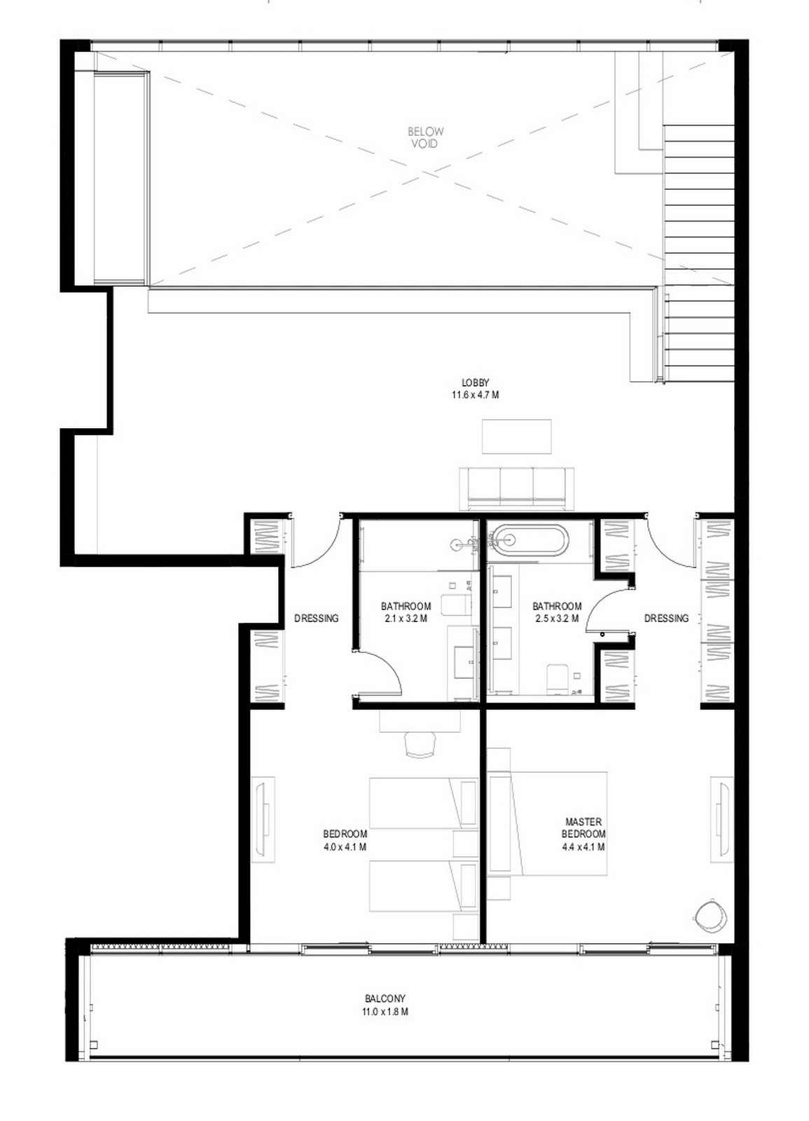 Floor plan — 2 BR