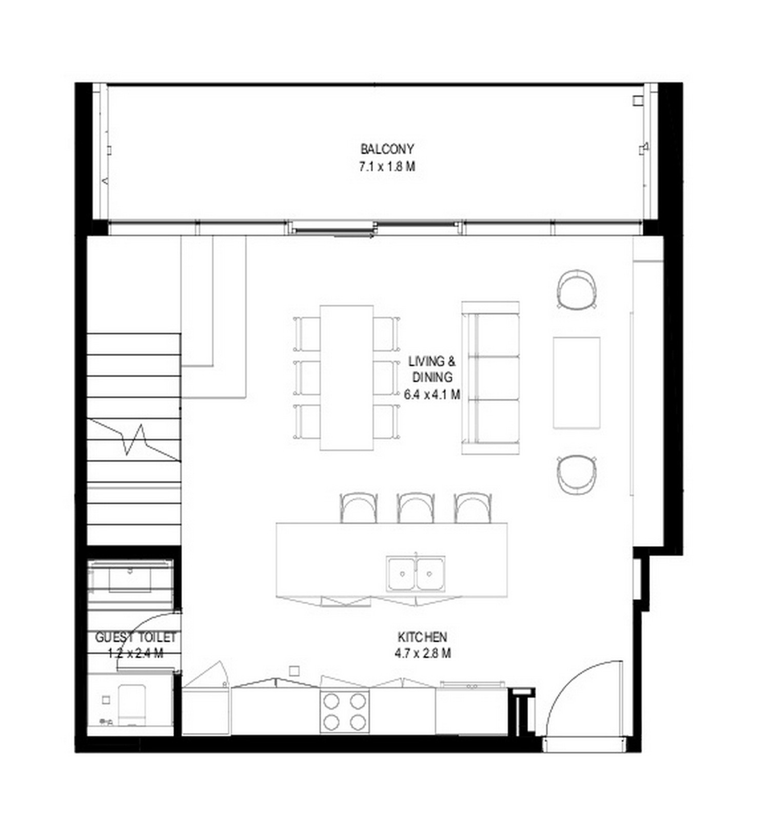 Floor plan — 2 BR