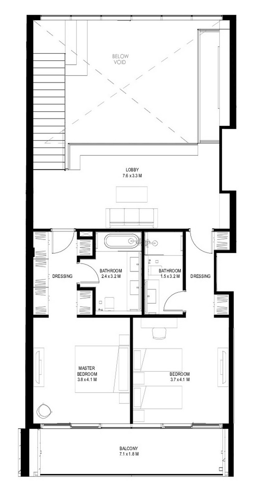 Floor plan — 2 BR