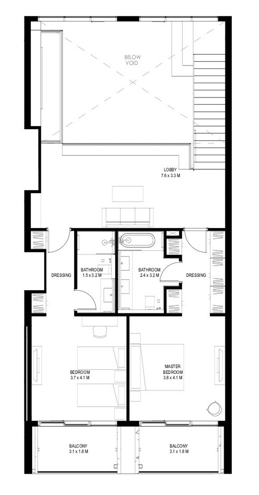 Floor plan — 2 BR