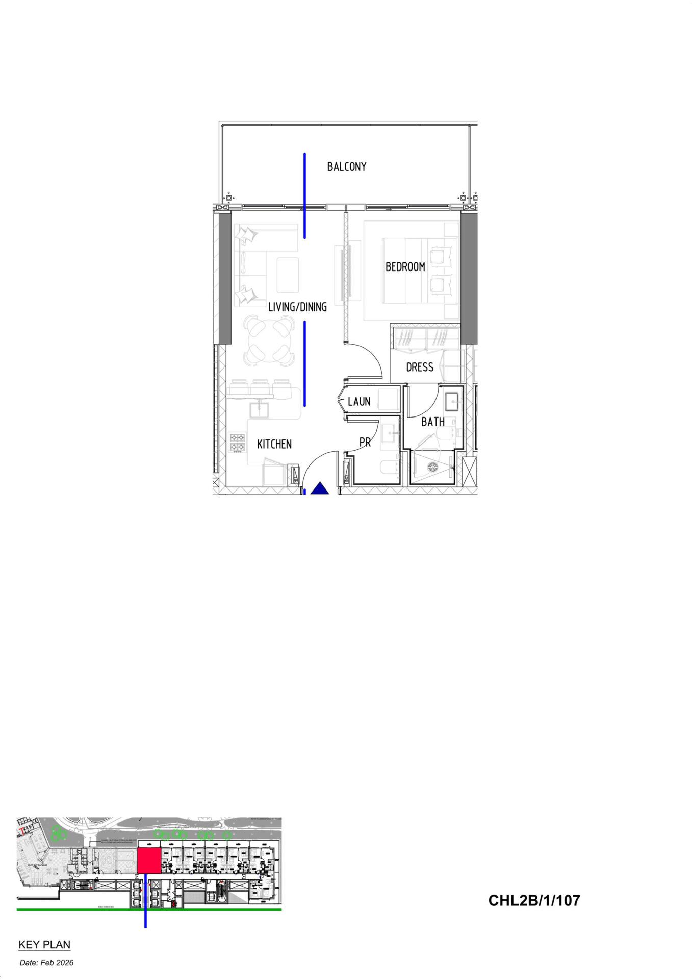 Floor plan — 1 BR