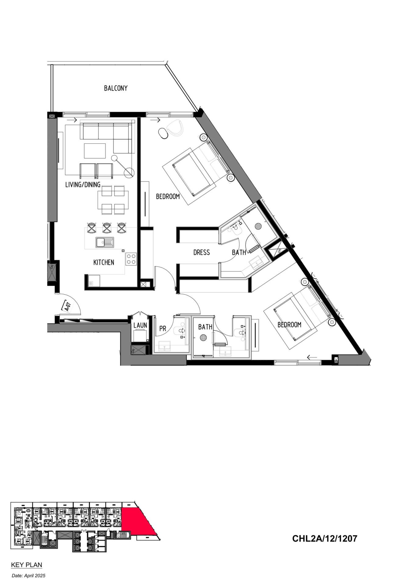 Floor plan — 2 BR