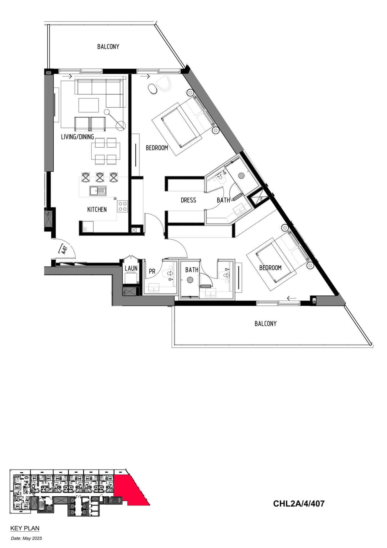 Floor plan — 2 BR