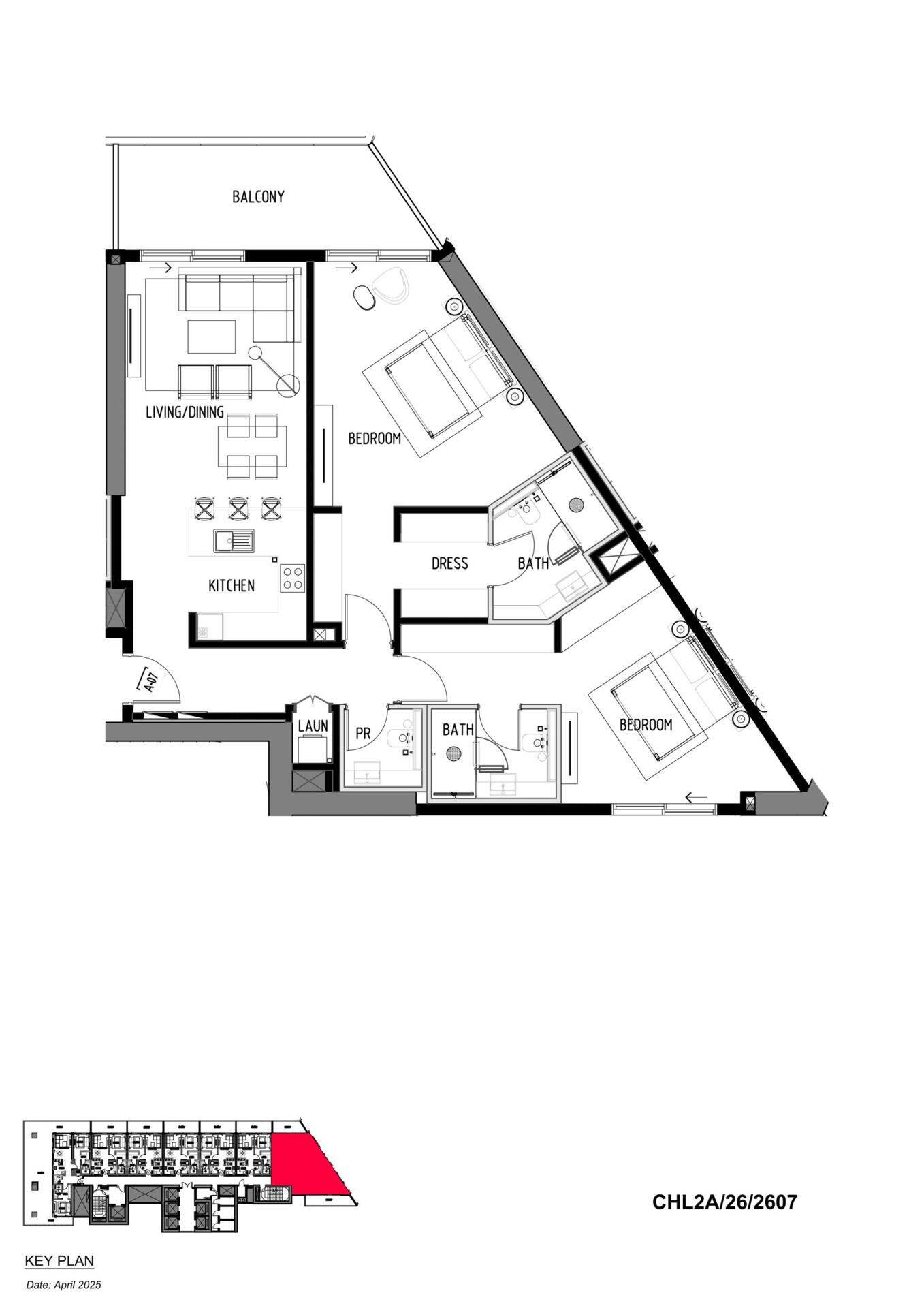 Floor plan — 2 BR