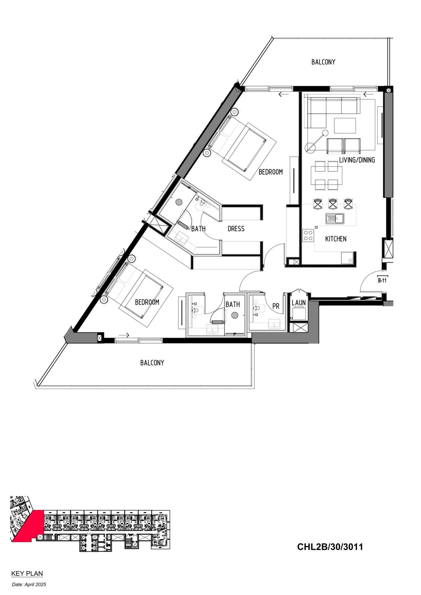 Floor plan — 1 BR