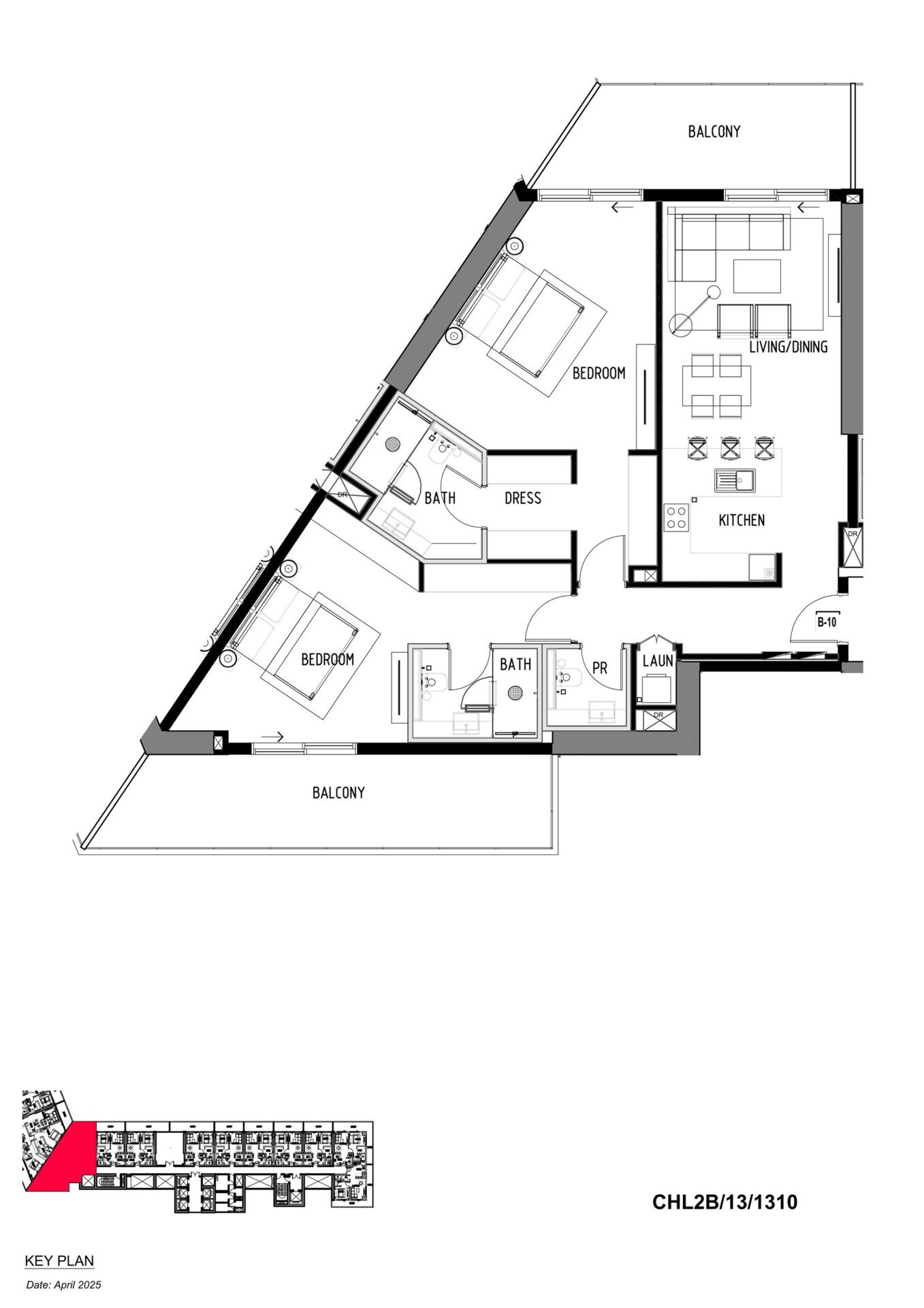 Floor plan — 2 BR