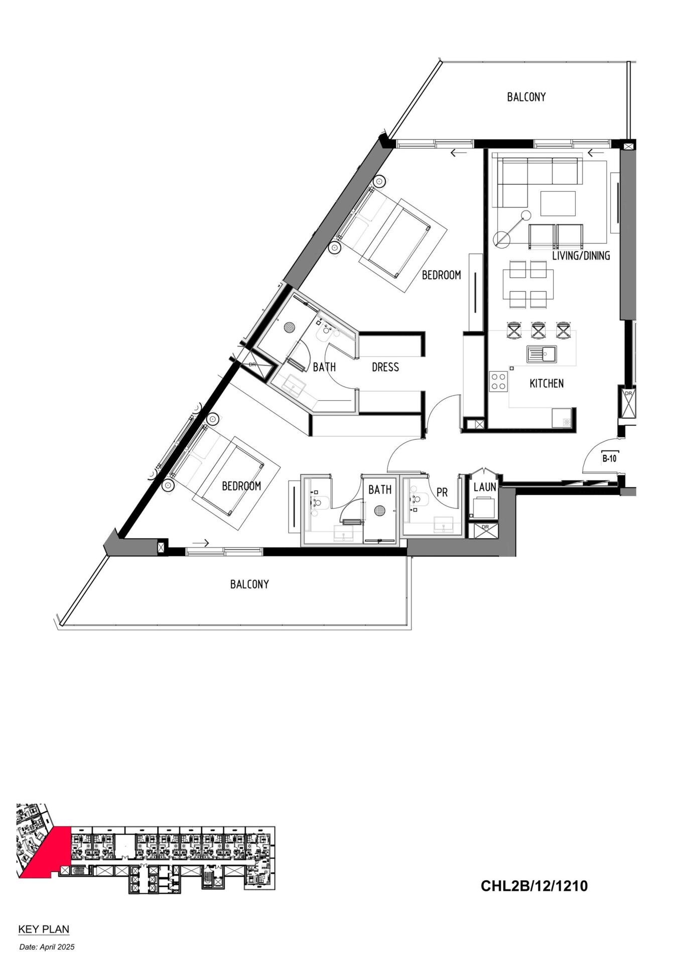 Floor plan — 2 BR