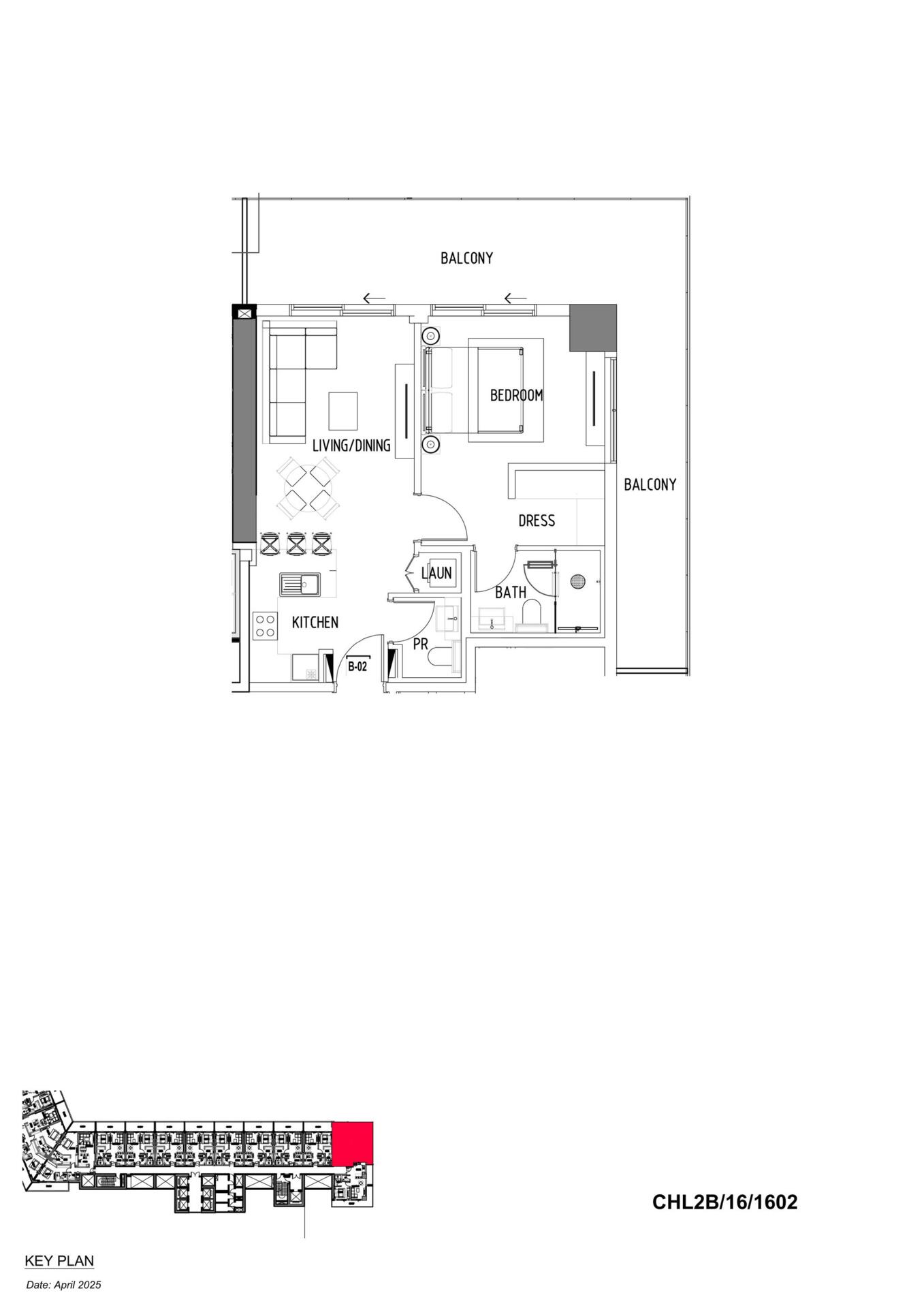 Floor plan — 1 BR