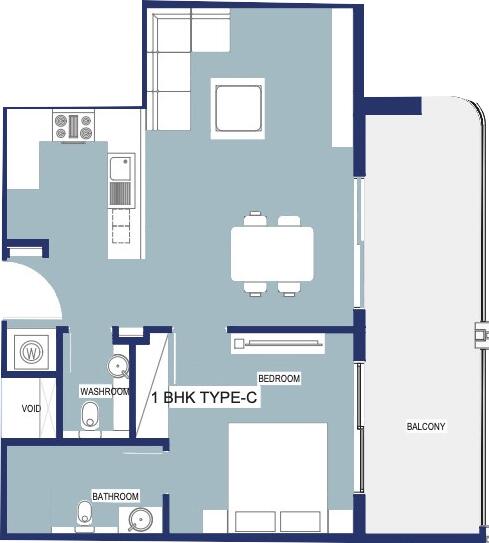 Floor plan — 1 BR