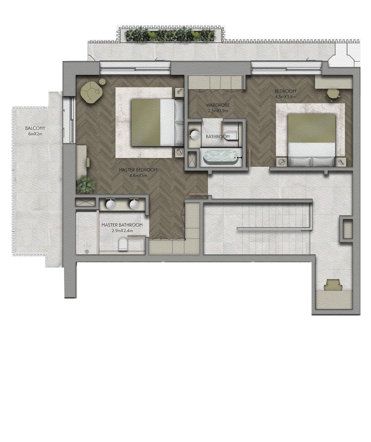 Floor plan — 2 BR
