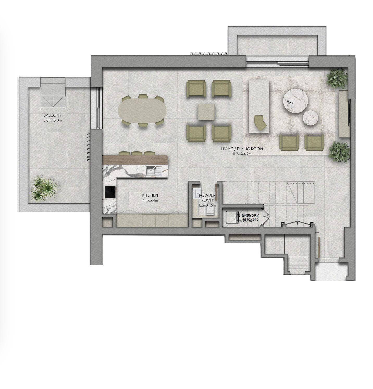 Floor plan — 2 BR