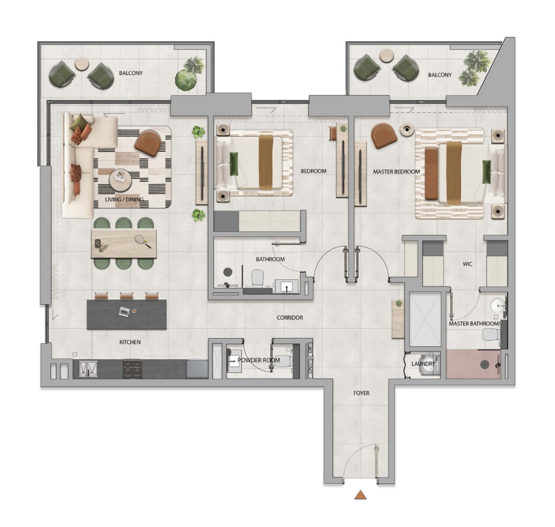 Floor plan — 2 BR
