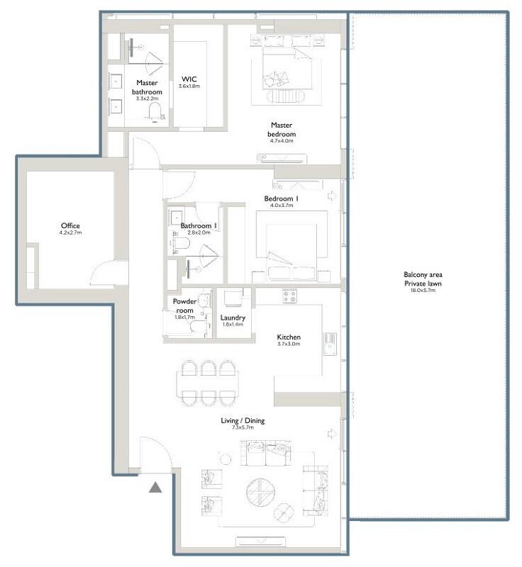 Floor plan — 2 BR