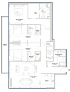 Floor plan — 3 BR
