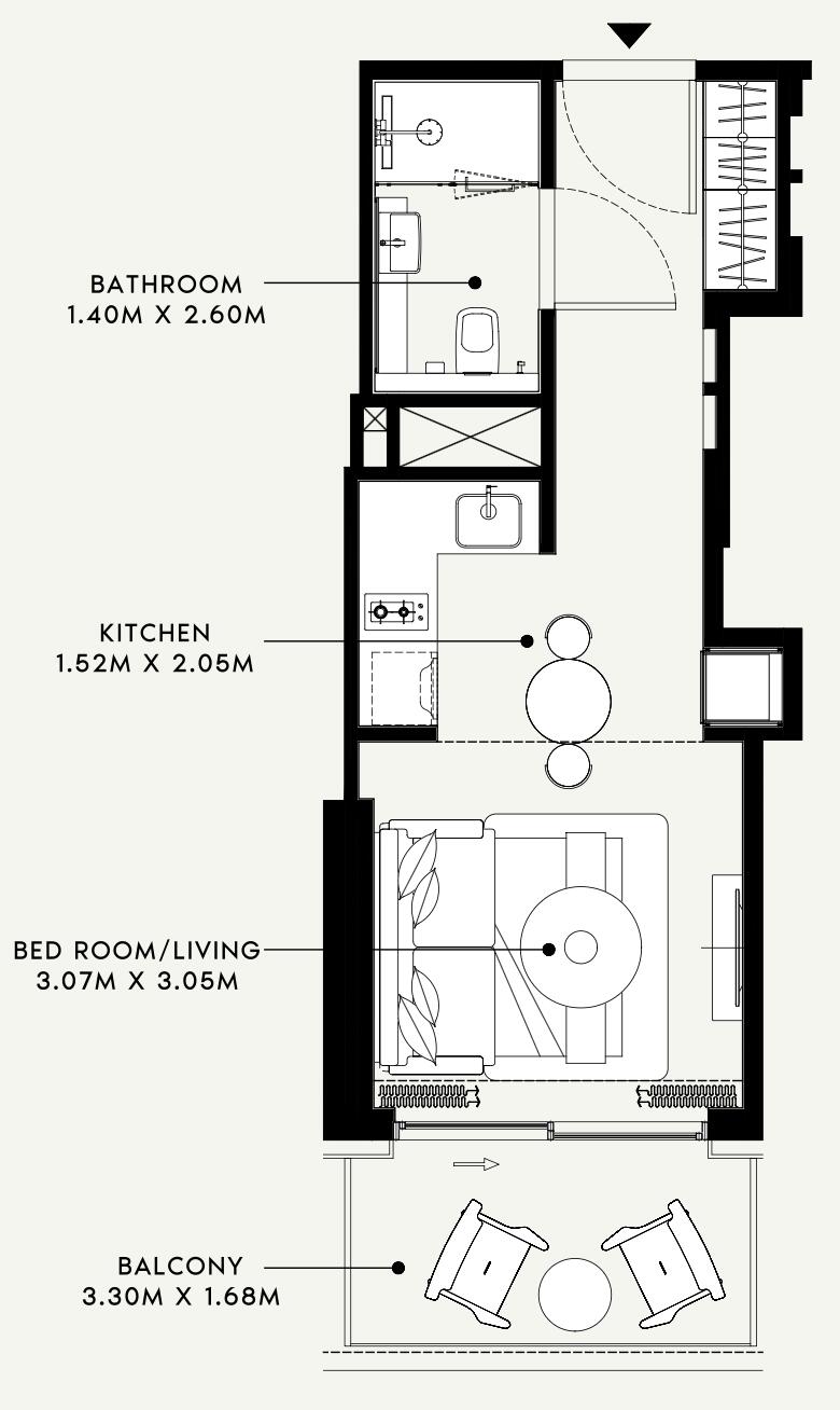 Floor plan — Studio