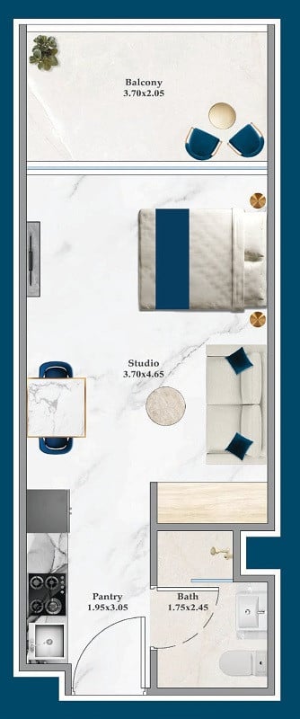 Floor plan — Studio