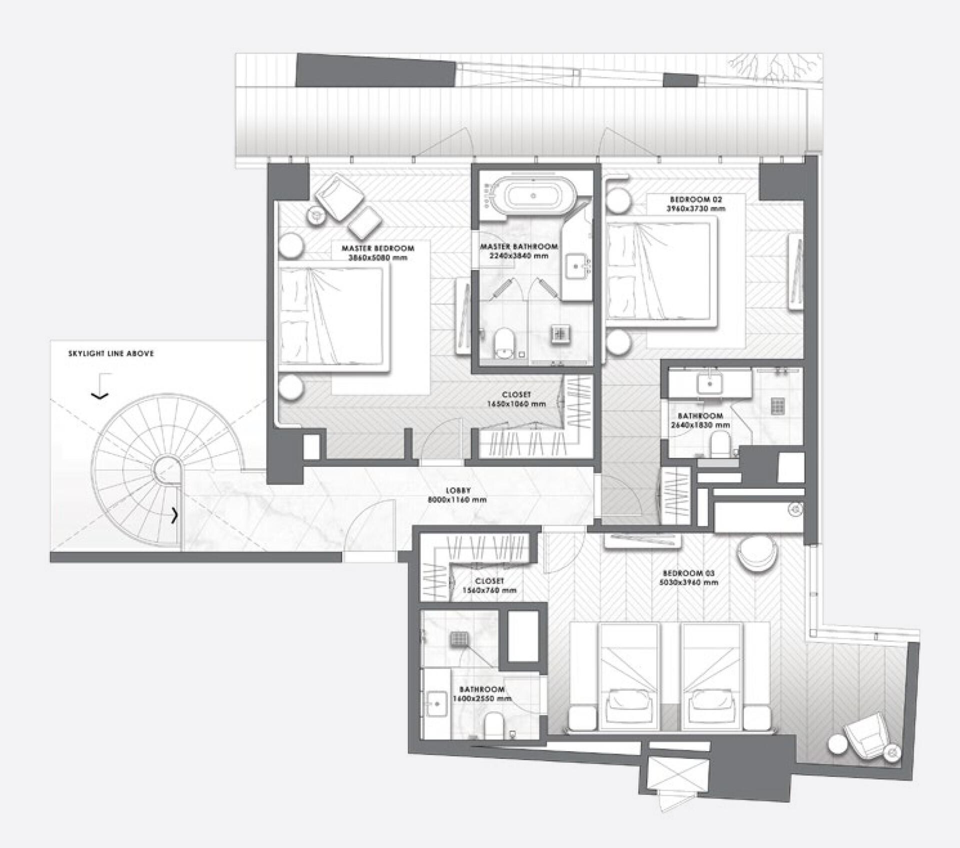 Floor plan — 4 BR