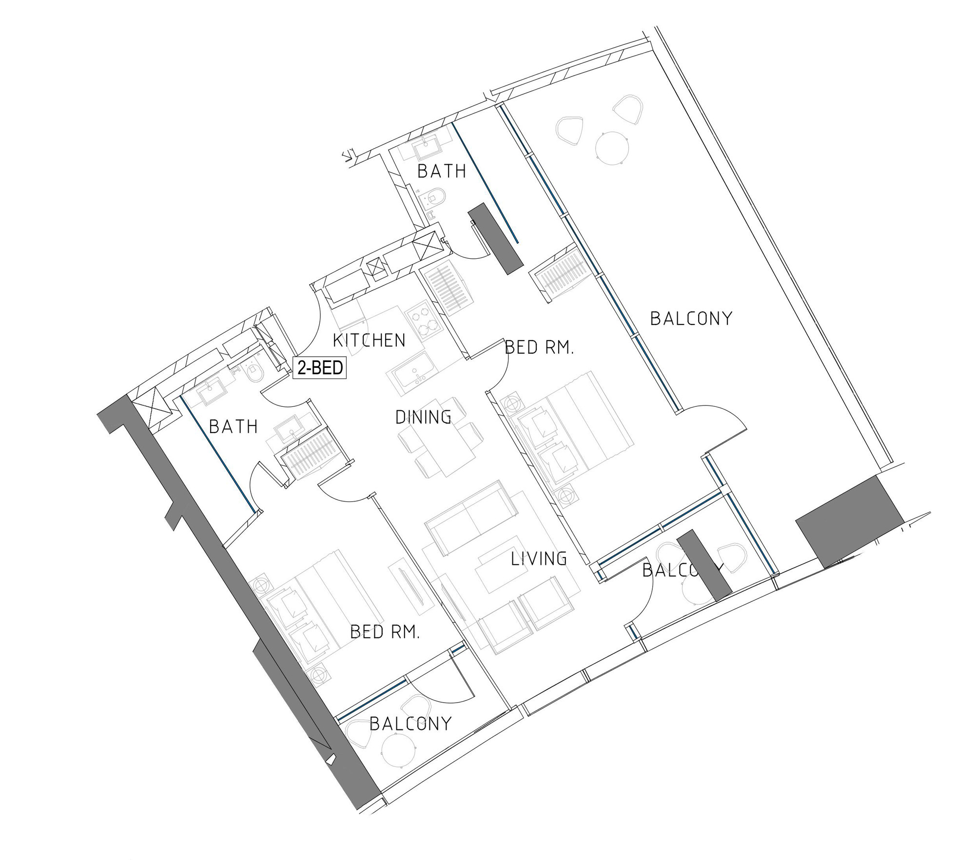 Floor plan — 2 BR