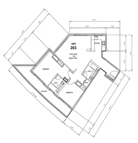Floor plan — 2 BR
