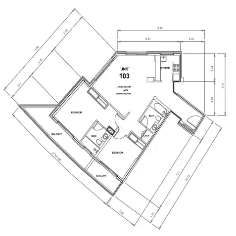 Floor plan — 2 BR