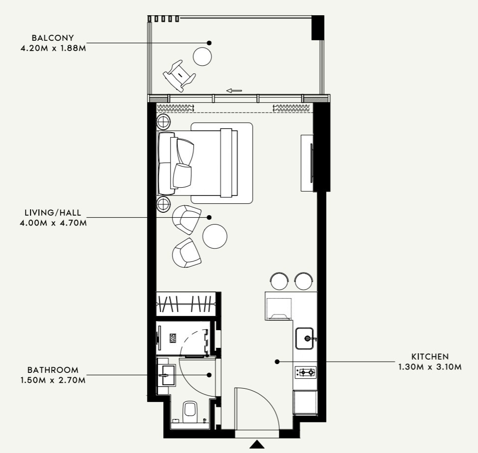 Floor plan — Studio