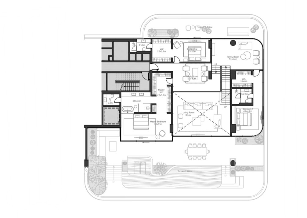 Floor plan — 4 BR