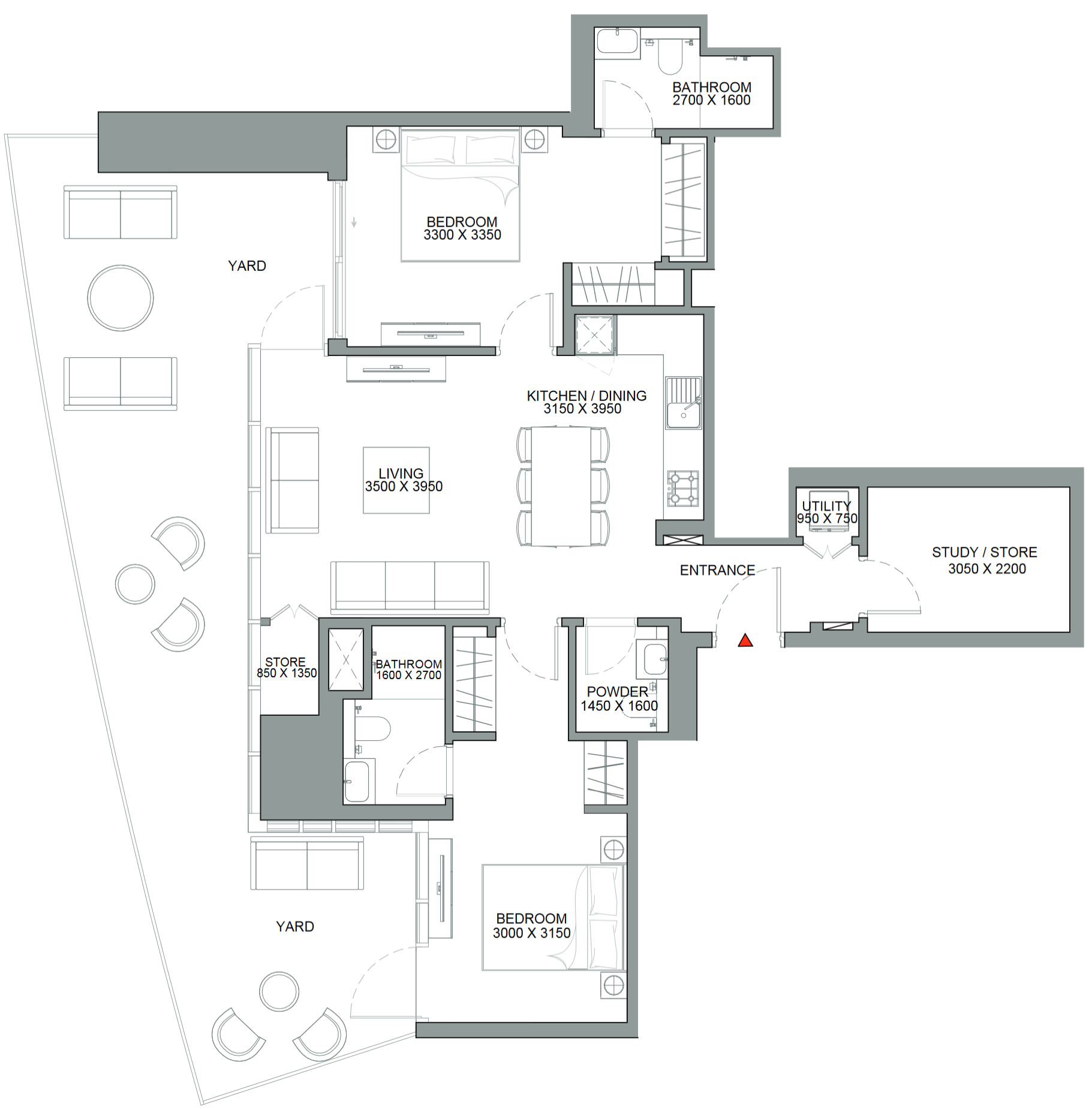 Floor plan — 2.5 BR