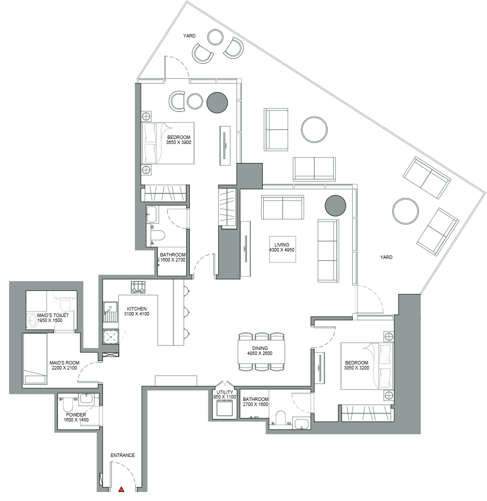 Floor plan — 2 BR
