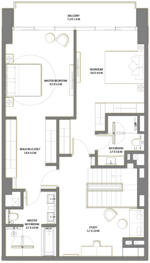 Floor plan — 2 BR
