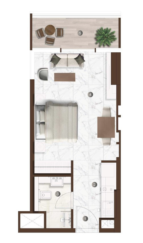 Floor plan — Studio