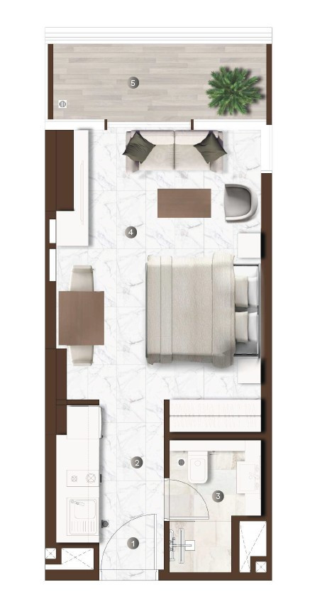 Floor plan — Studio