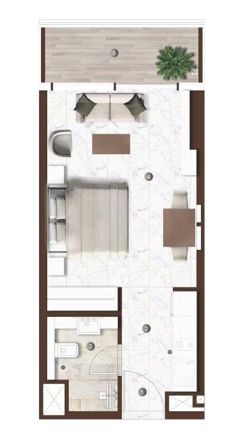 Floor plan — Studio