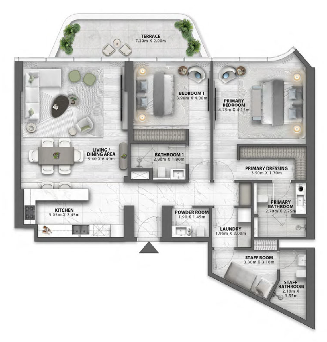 Floor plan — 2 BR