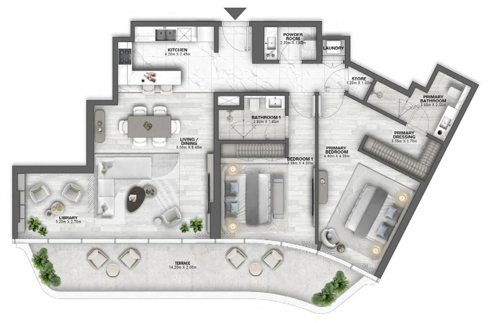 Floor plan — 2 BR