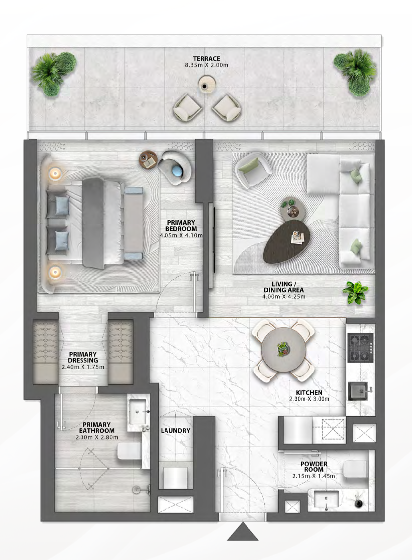 Floor plan — 1 BR