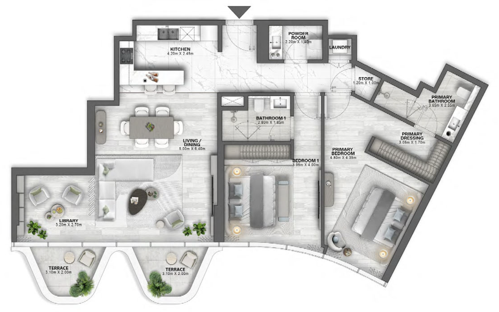 Floor plan — 2 BR