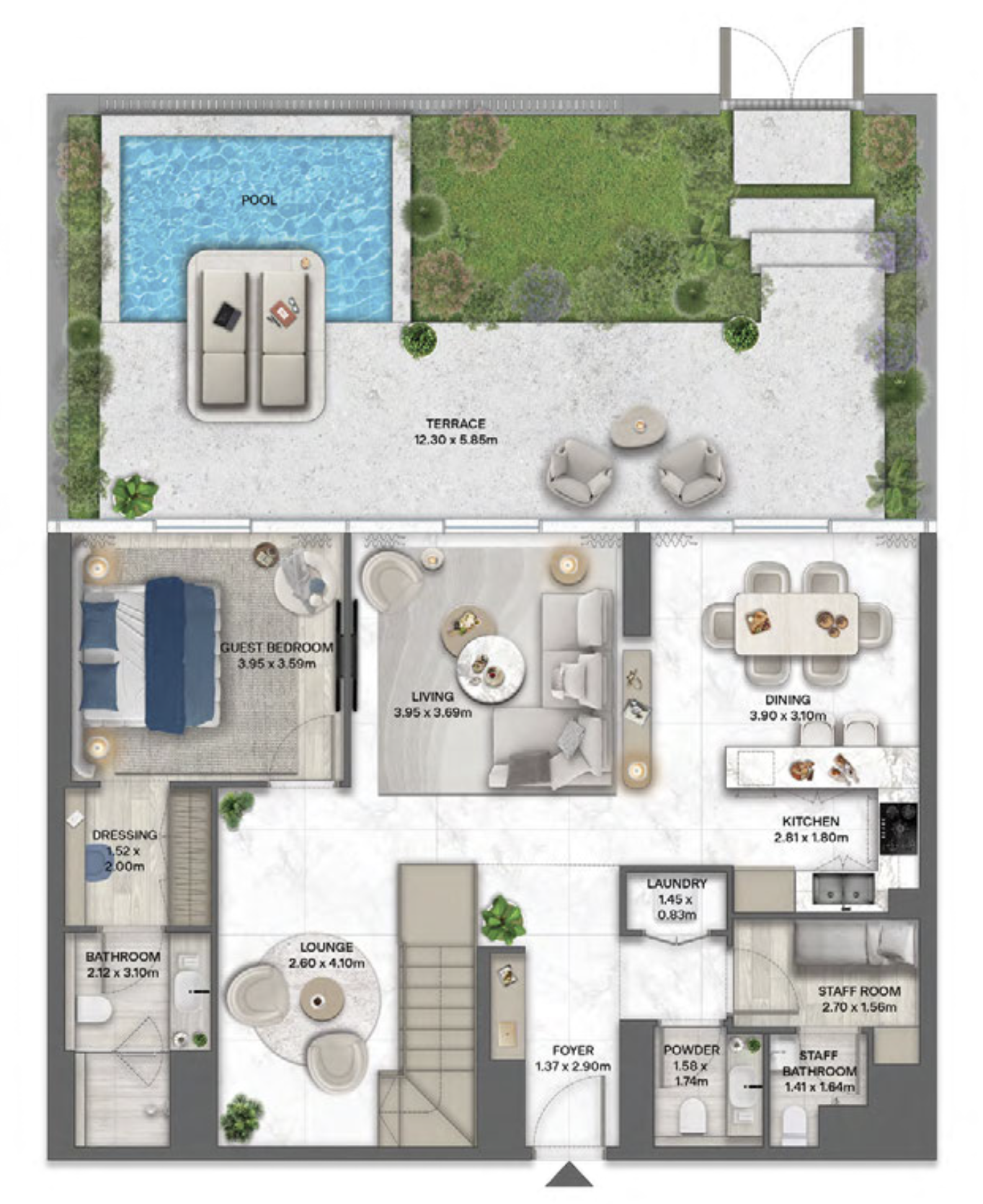 Floor plan — 3 BR