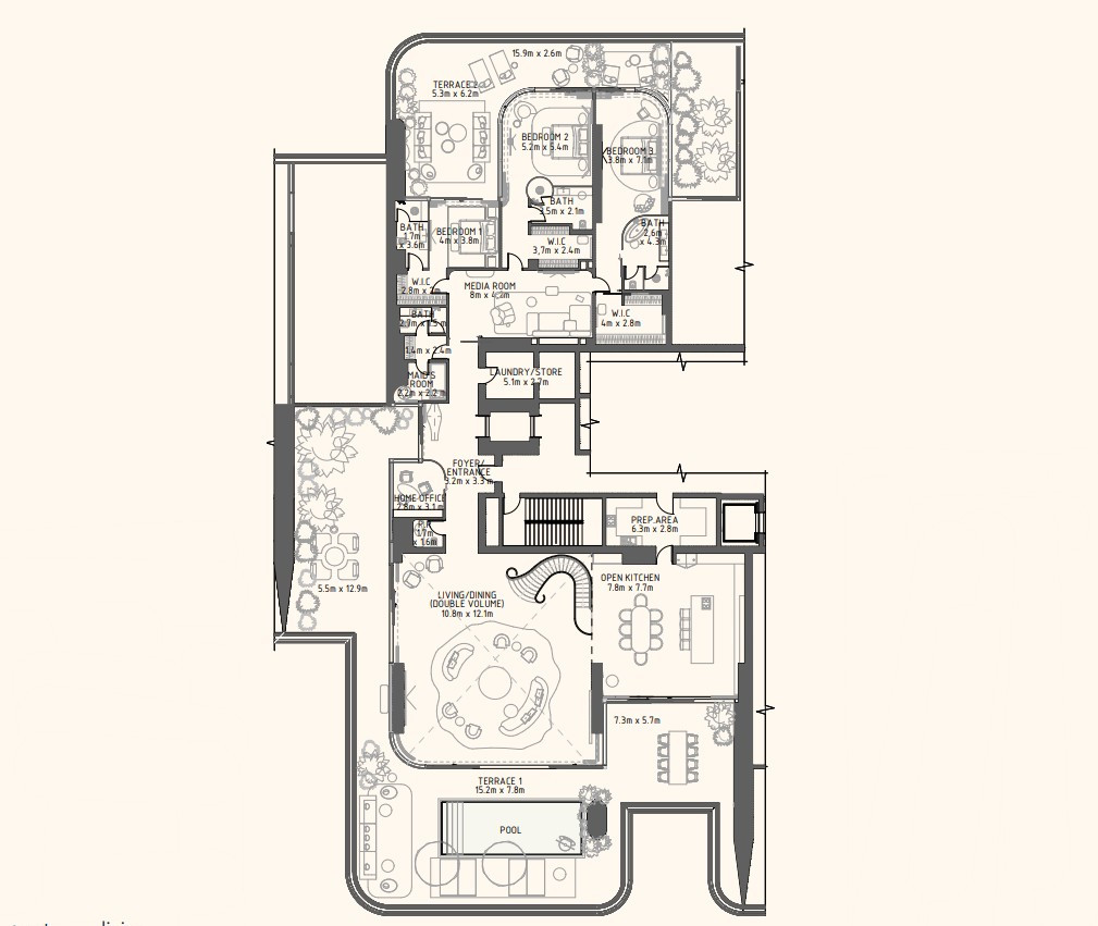 Floor plan — 4 BR