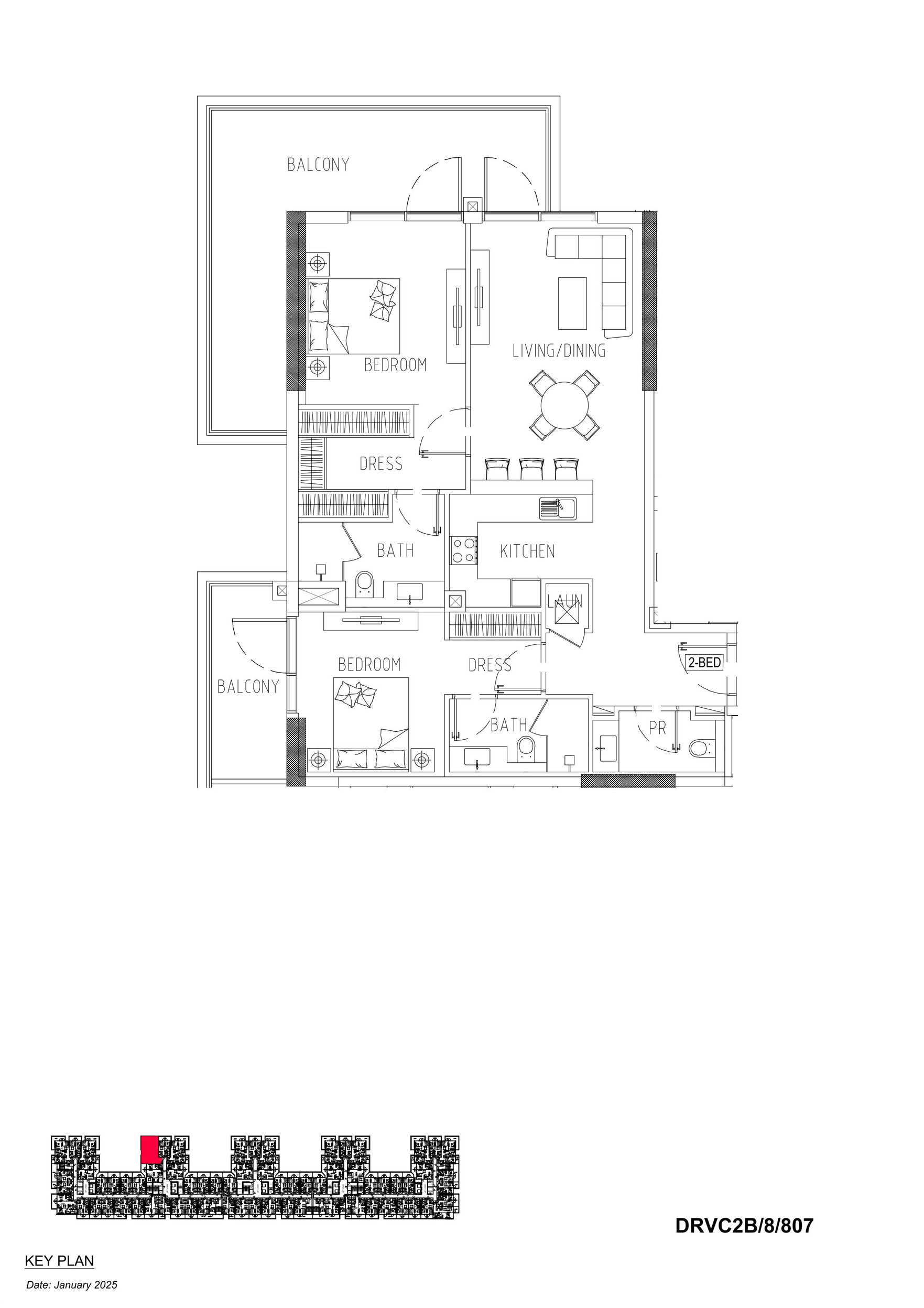 Floor plan — 2 BR