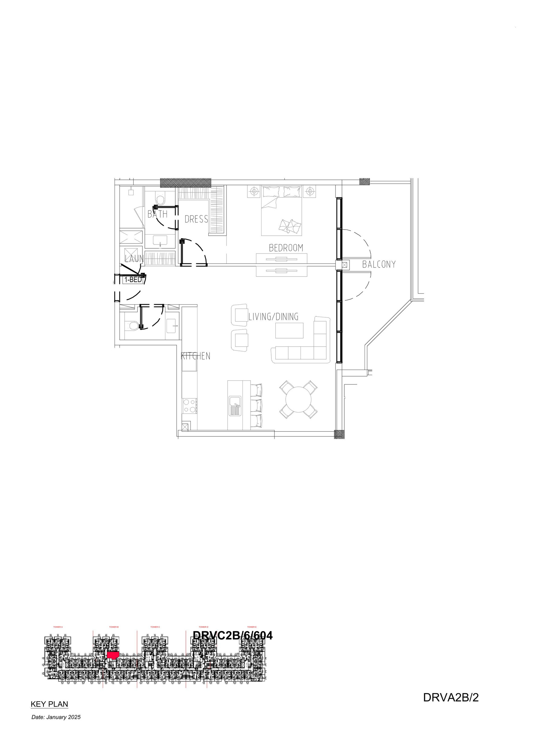 Floor plan — 1 BR