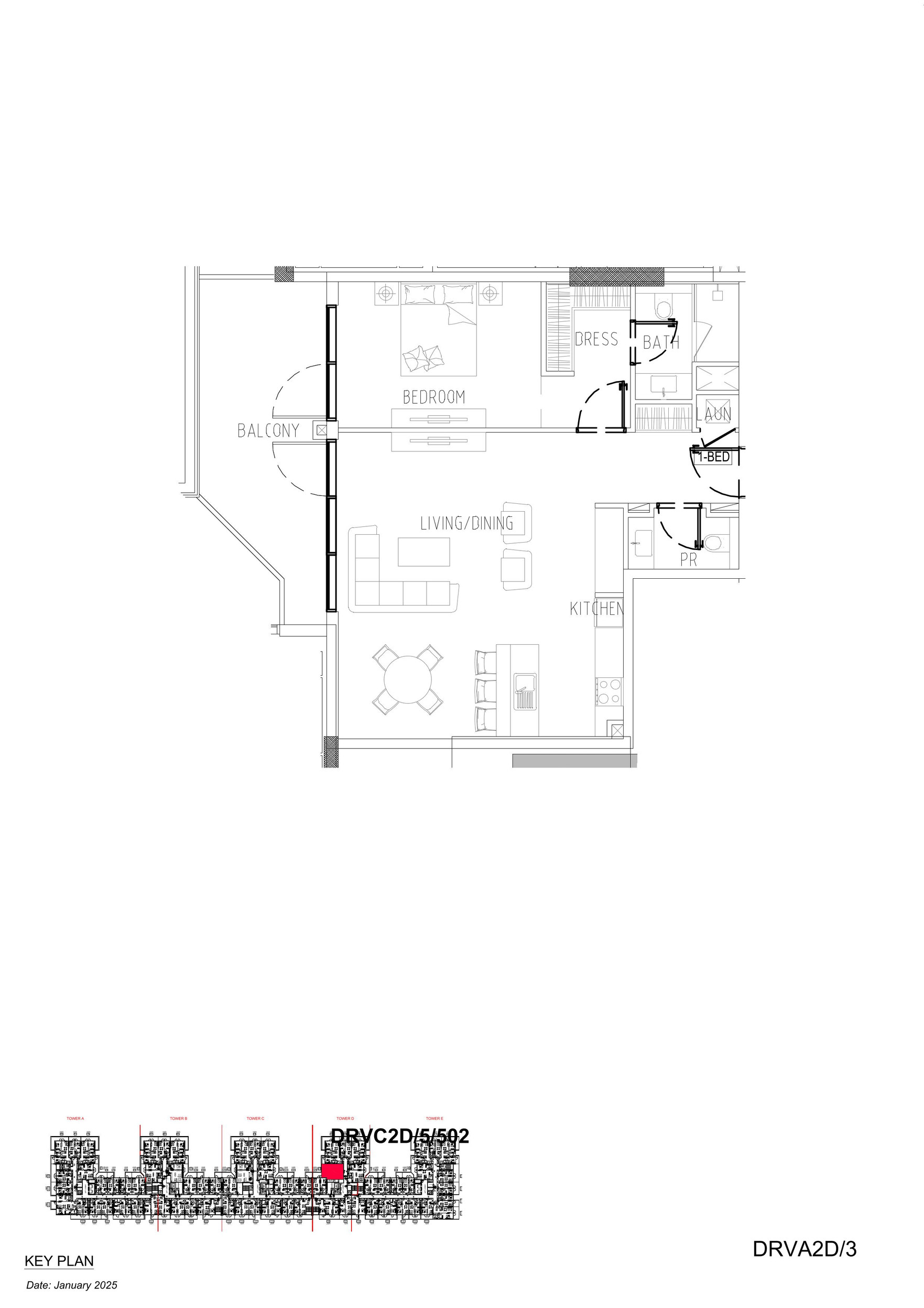 Floor plan — 1 BR