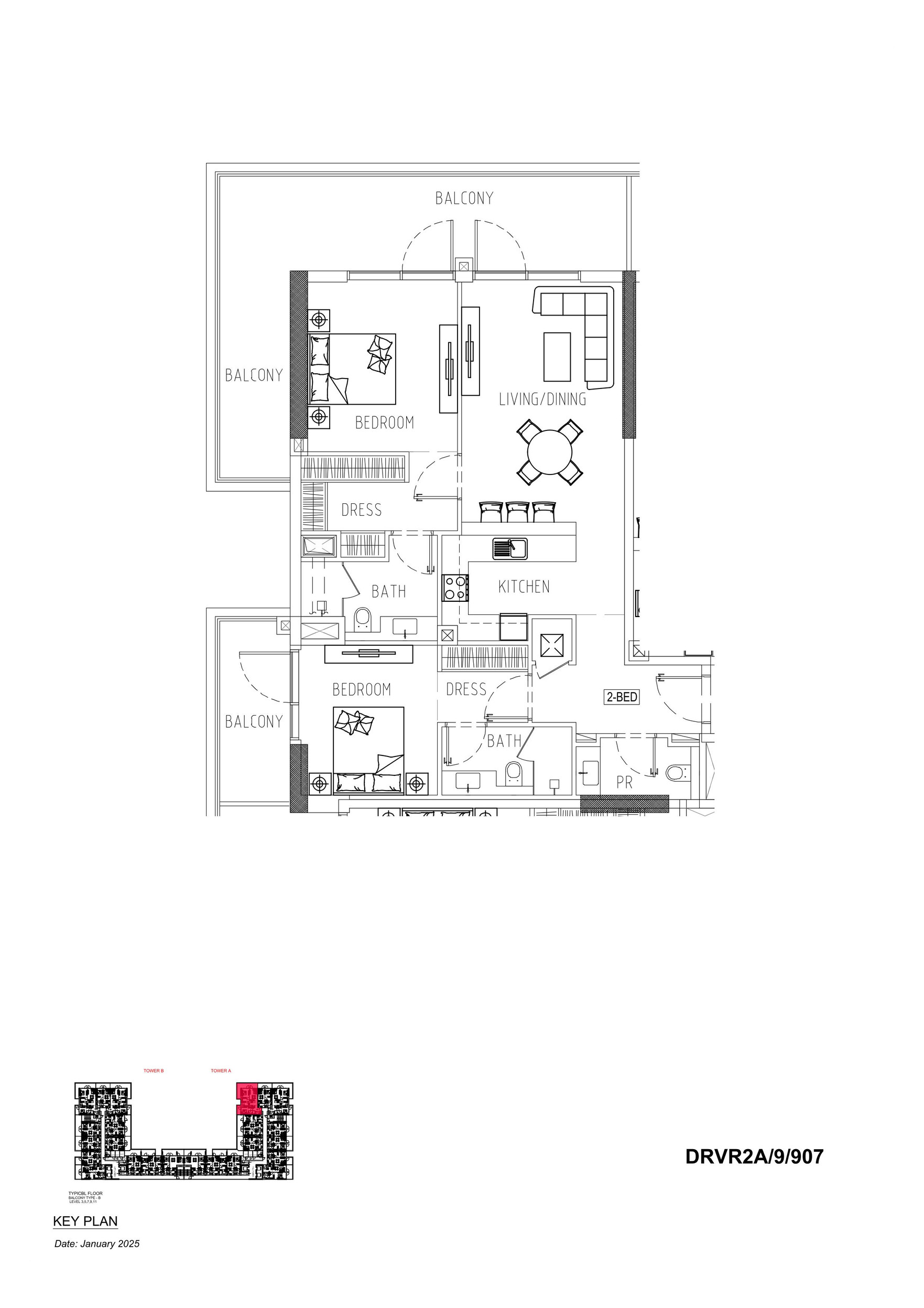 Floor plan — 2 BR