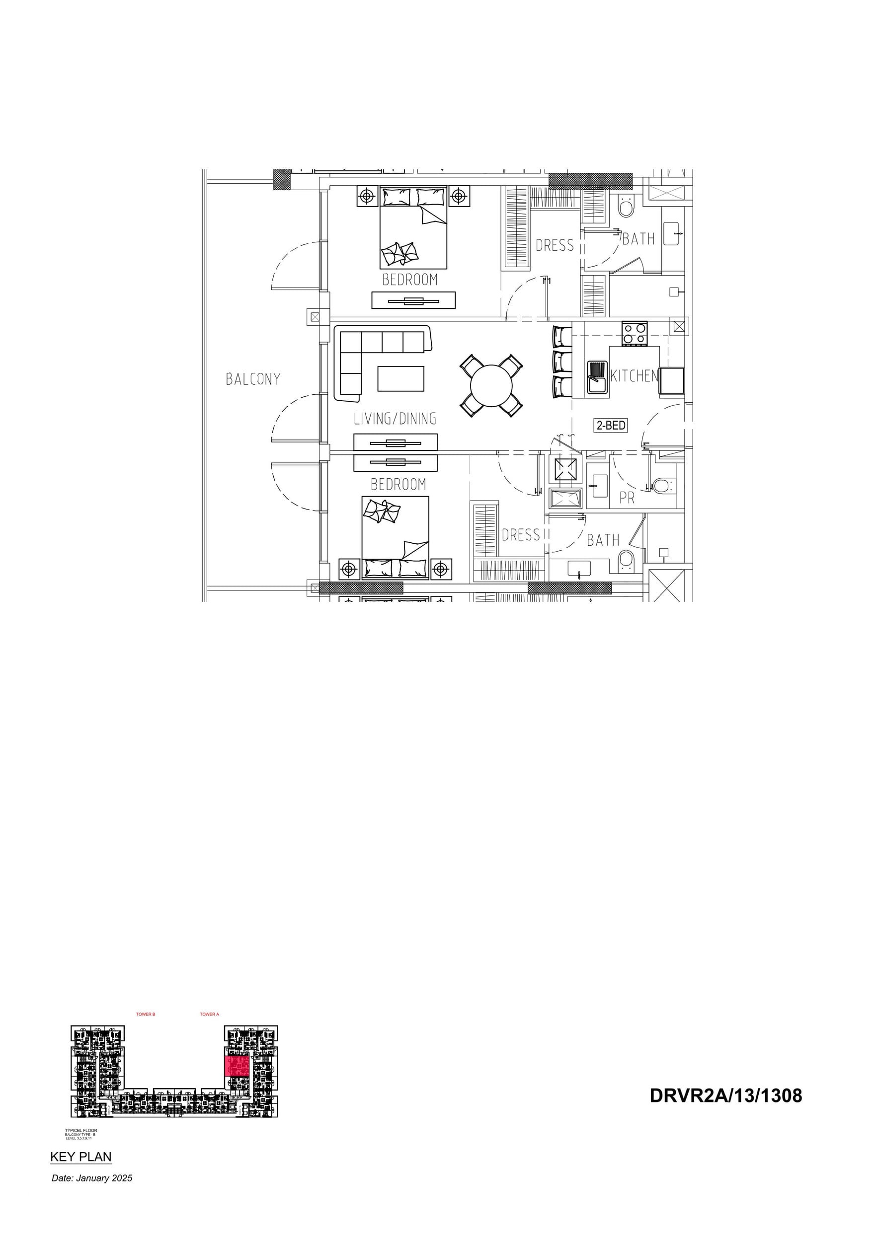 Floor plan — 2 BR