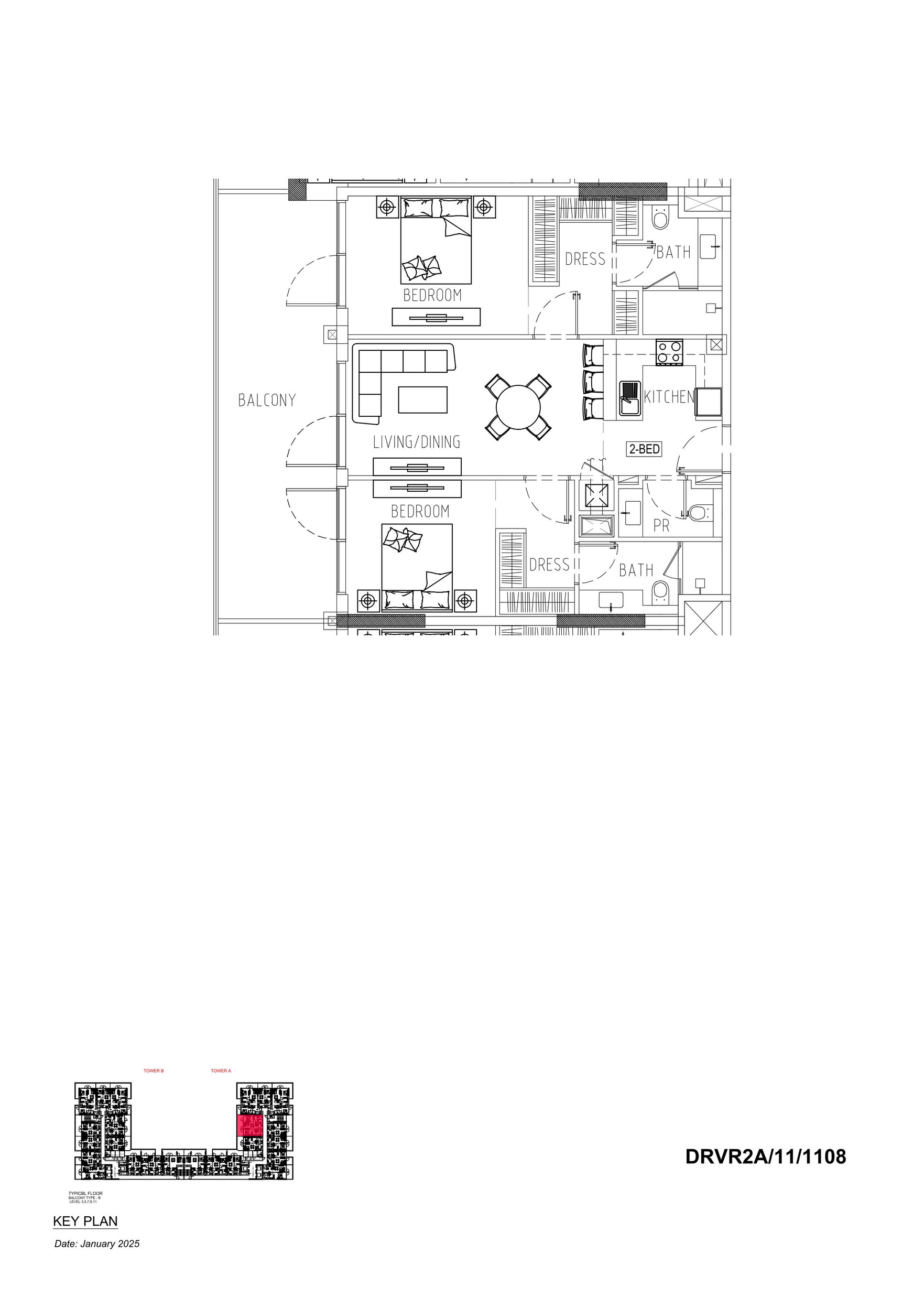 Floor plan — 2 BR