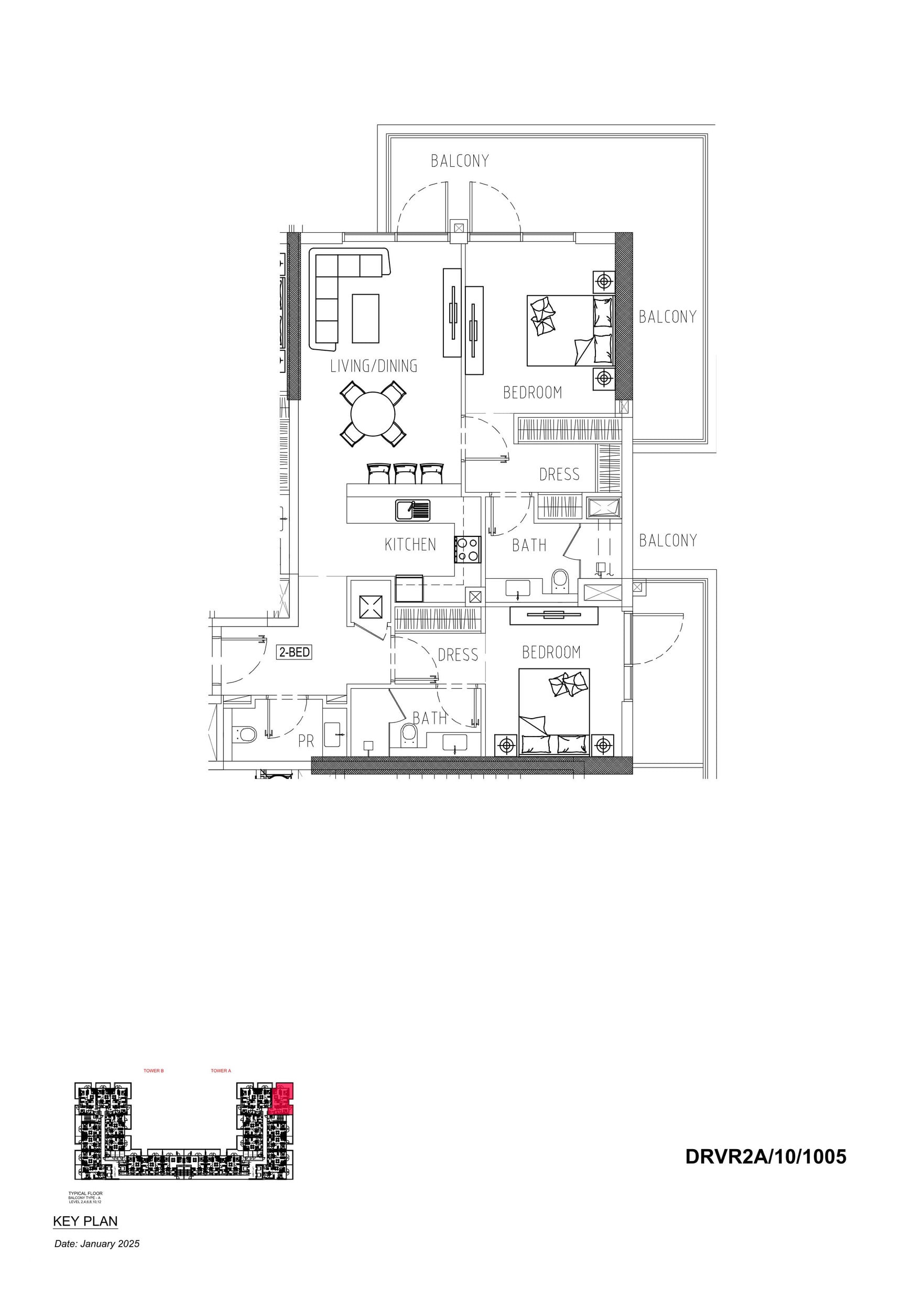 Floor plan — 2 BR