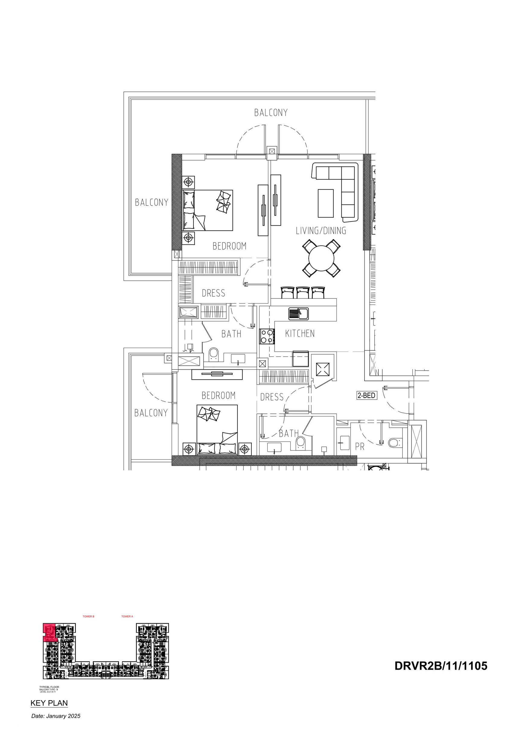 Floor plan — 2 BR