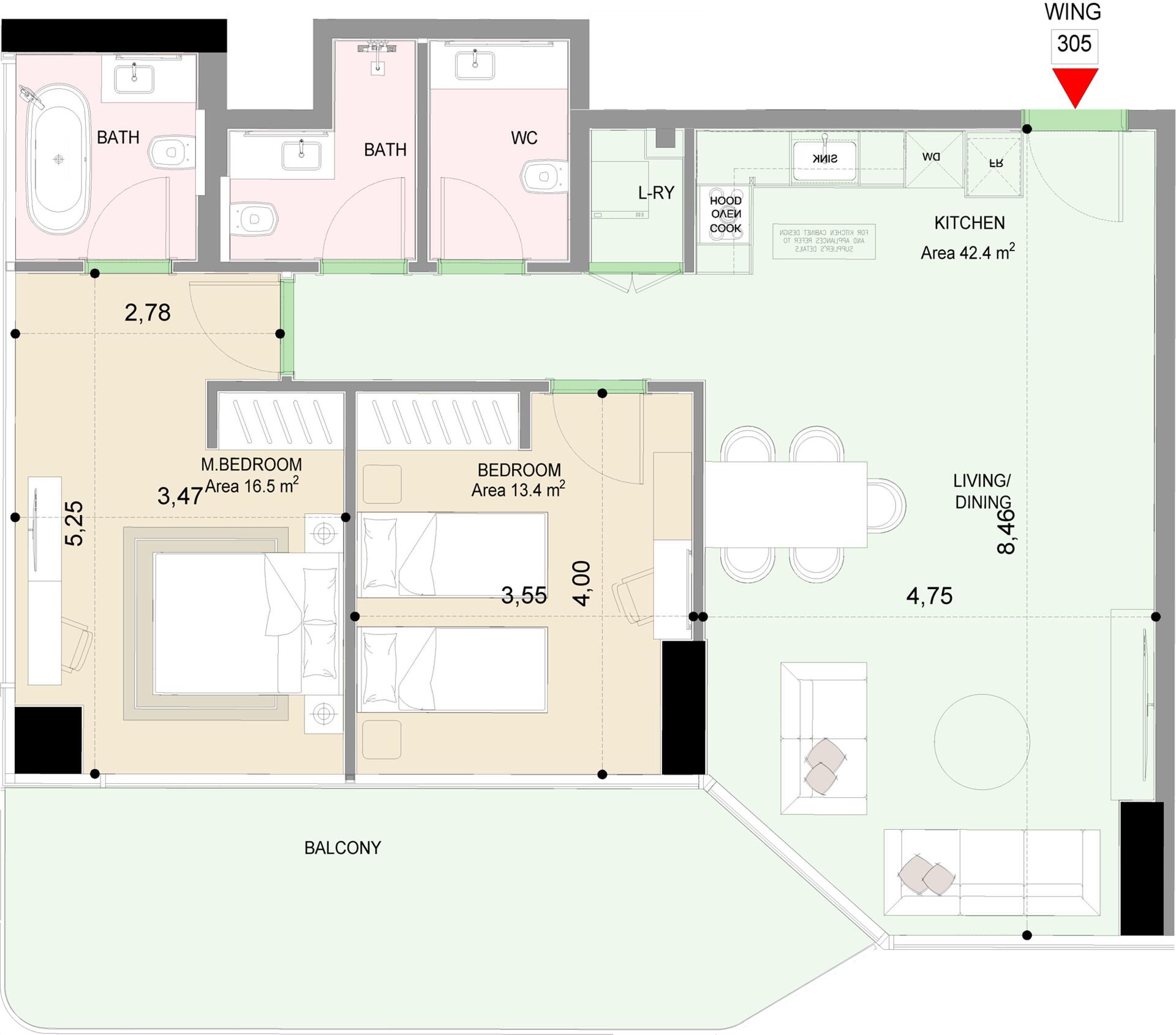 Floor plan — 2 BR