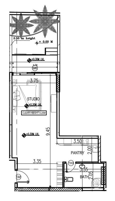 Floor plan — Studio