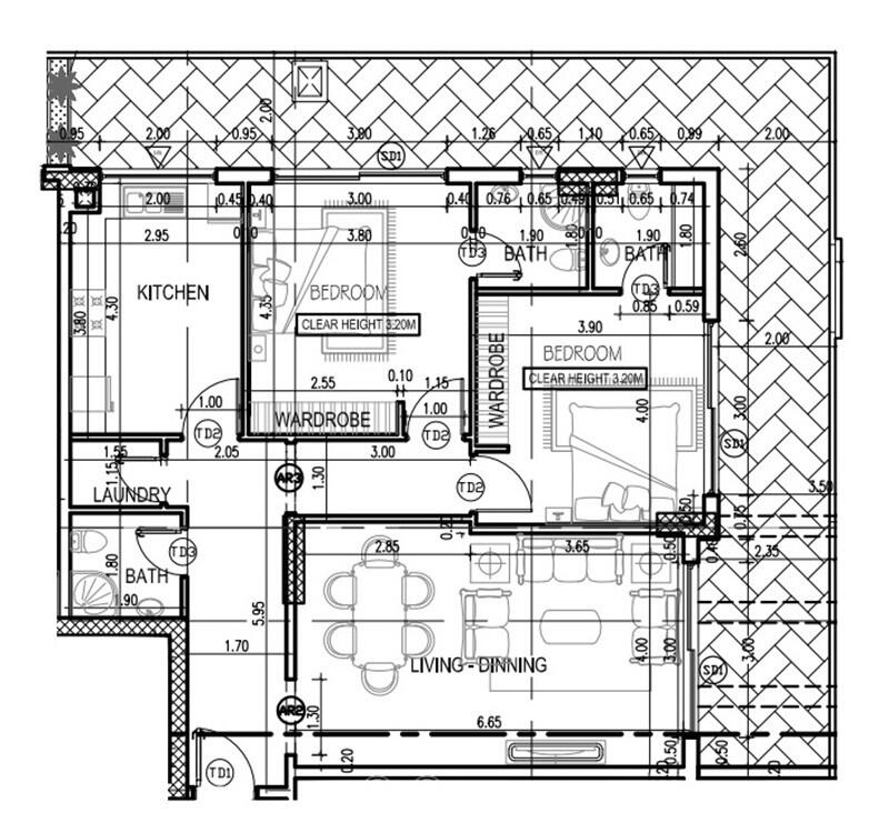 Floor plan — 2 BR